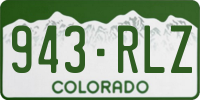 CO license plate 943RLZ