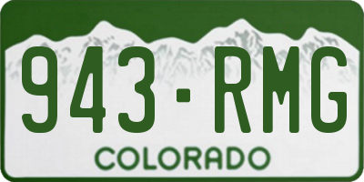 CO license plate 943RMG