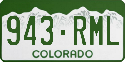 CO license plate 943RML