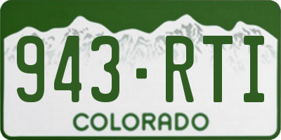 CO license plate 943RTI