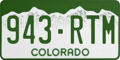 CO license plate 943RTM
