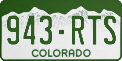 CO license plate 943RTS