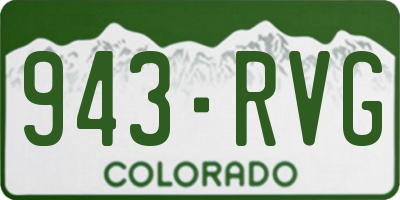CO license plate 943RVG