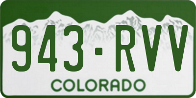 CO license plate 943RVV