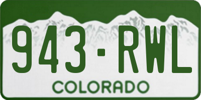 CO license plate 943RWL