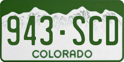 CO license plate 943SCD