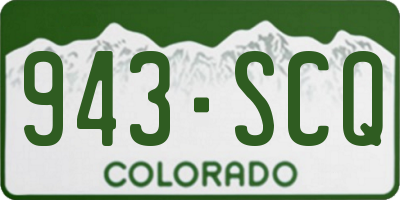CO license plate 943SCQ