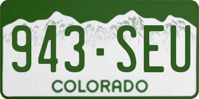 CO license plate 943SEU