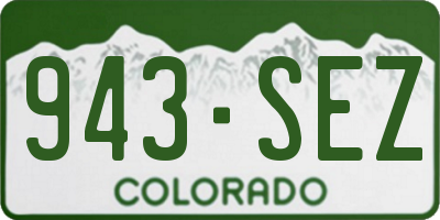 CO license plate 943SEZ