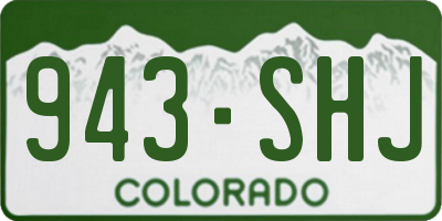 CO license plate 943SHJ