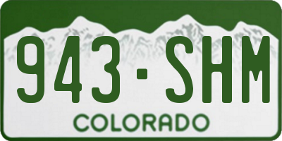 CO license plate 943SHM