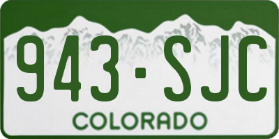 CO license plate 943SJC