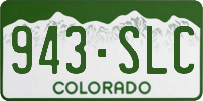 CO license plate 943SLC