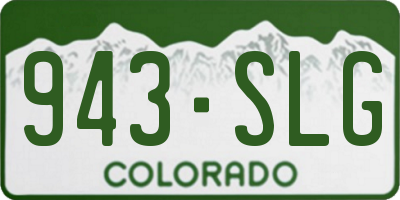 CO license plate 943SLG