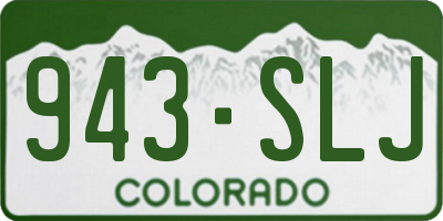 CO license plate 943SLJ