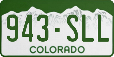 CO license plate 943SLL