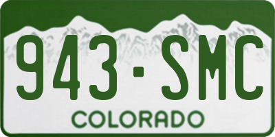 CO license plate 943SMC