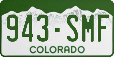 CO license plate 943SMF