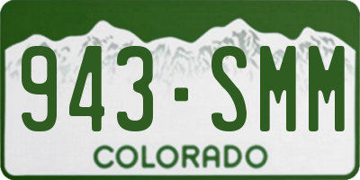 CO license plate 943SMM
