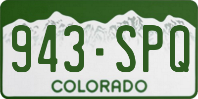 CO license plate 943SPQ
