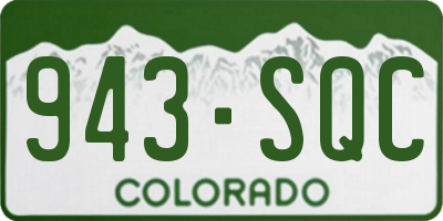CO license plate 943SQC