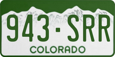 CO license plate 943SRR