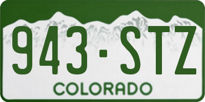 CO license plate 943STZ