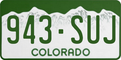 CO license plate 943SUJ