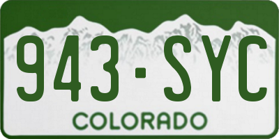 CO license plate 943SYC