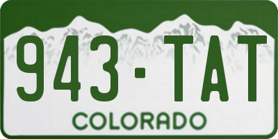 CO license plate 943TAT