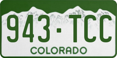 CO license plate 943TCC