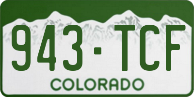 CO license plate 943TCF