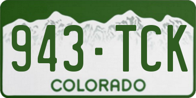 CO license plate 943TCK