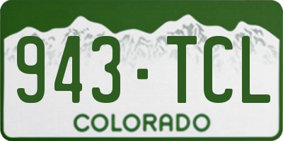 CO license plate 943TCL
