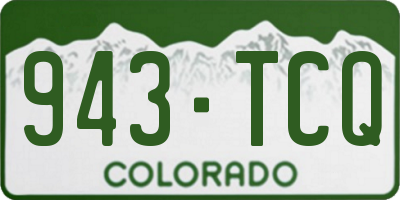 CO license plate 943TCQ