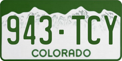 CO license plate 943TCY