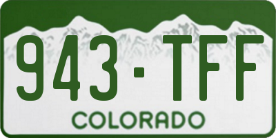 CO license plate 943TFF