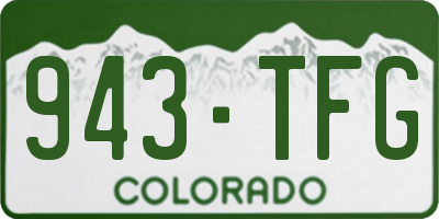 CO license plate 943TFG