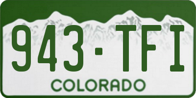 CO license plate 943TFI