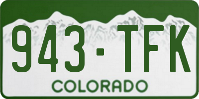 CO license plate 943TFK