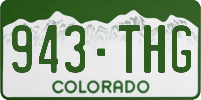 CO license plate 943THG