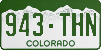 CO license plate 943THN