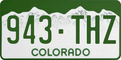 CO license plate 943THZ