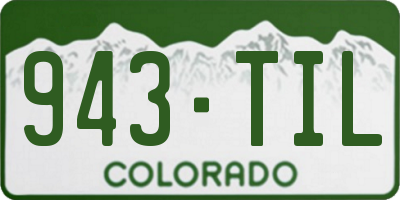 CO license plate 943TIL