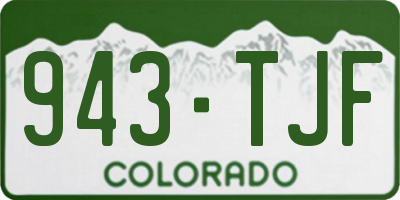 CO license plate 943TJF