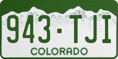 CO license plate 943TJI