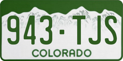 CO license plate 943TJS