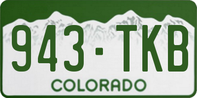 CO license plate 943TKB