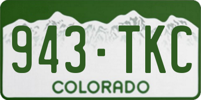 CO license plate 943TKC