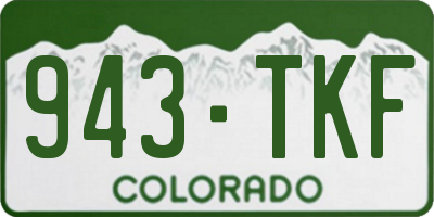 CO license plate 943TKF